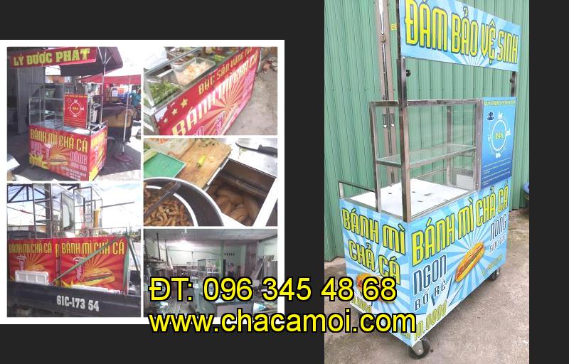 xe bánh mì chả cá inox tại tỉnh Cà Mau