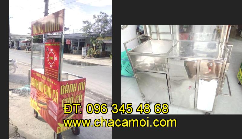 xe bánh mì chả cá inox tại tỉnh Đồng Tháp