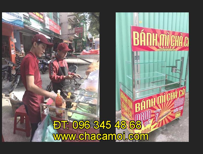 xe bánh mì chả cá inox tại tỉnh Bình Phước