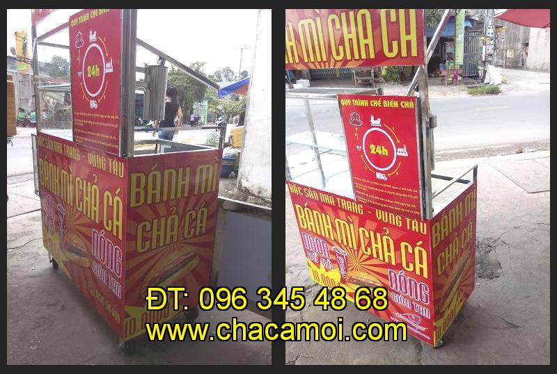 xe bánh mì chả cá inox tại tỉnh Gia Lai