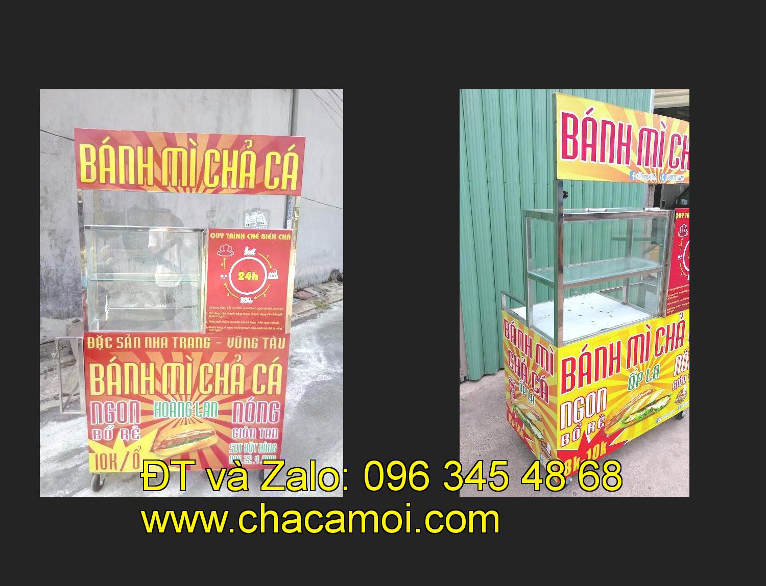 xe bánh mì chả cá inox tại tỉnh Đắk Lắk