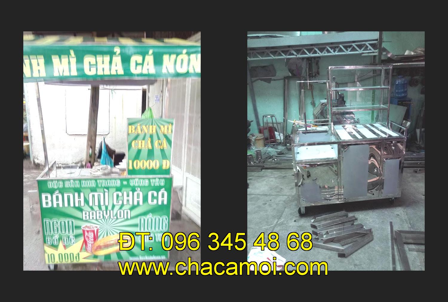 xe bánh mì chả cá inox tại tỉnh Đồng Tháp