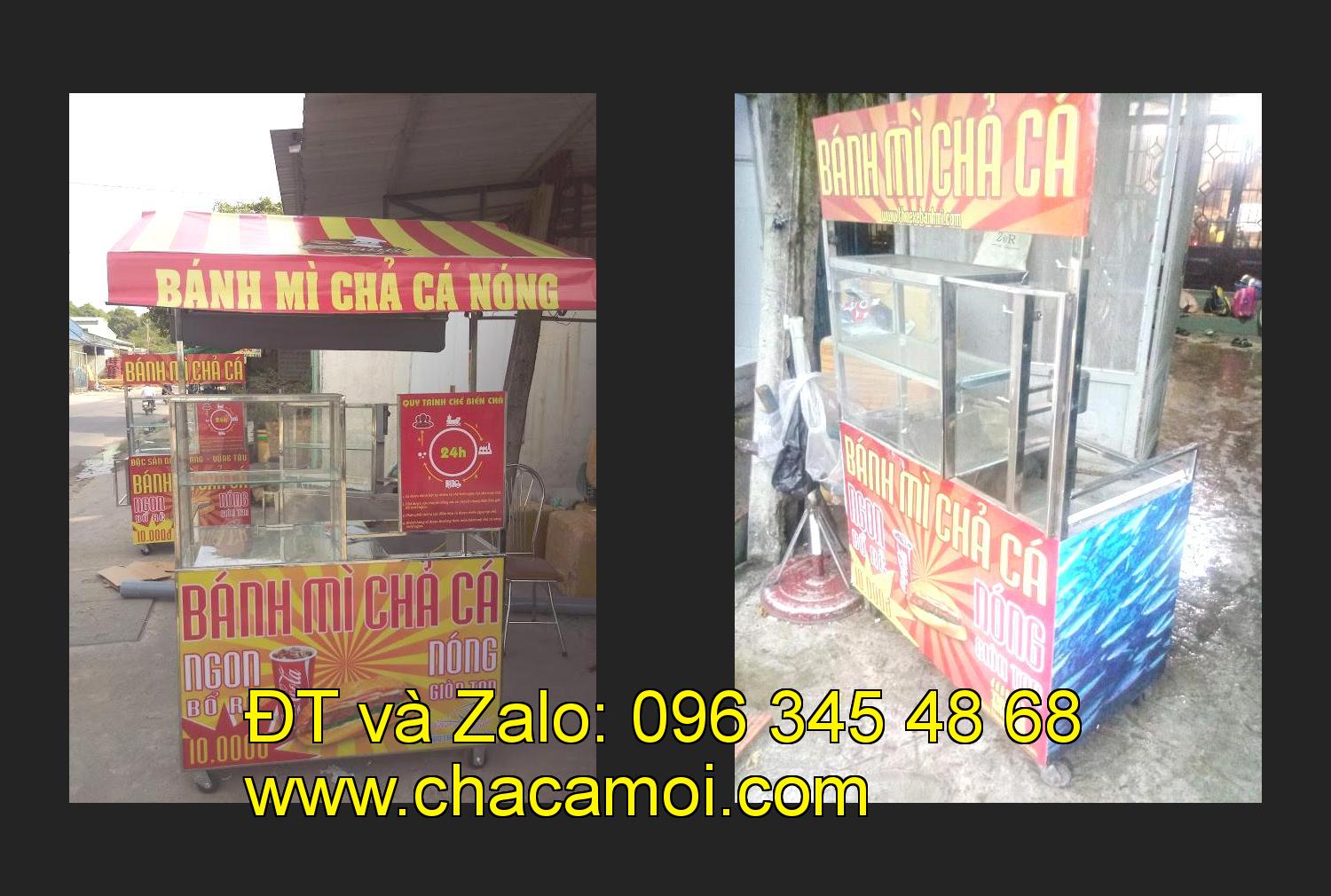 xe bánh mì chả cá inox tại tỉnh Hà Giang