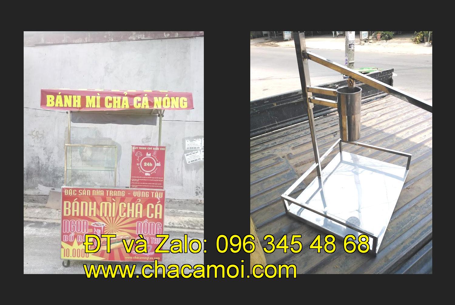 xe bánh mì chả cá inox tại tỉnh Thái Nguyên